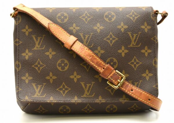 11640633 Louis Vuitton Musette Tango Shoulder Bag Monogram Brown