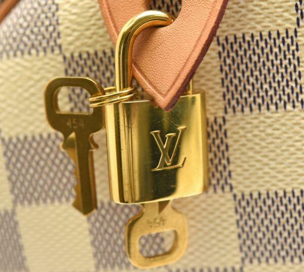 11640769 8 Louis Vuitton Speedy 30 Handbag Damier Azur Blue