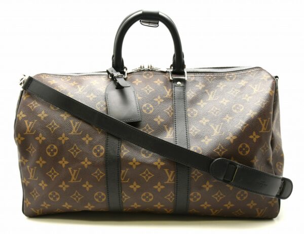 11640781 Louis Vuitton Keepall Bandouliere 45 Bag Monogram Macassar Brown