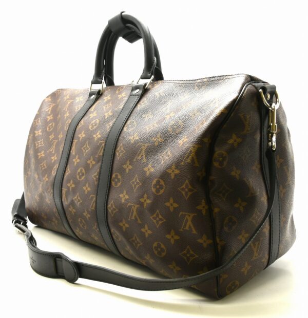 11640781 1 Louis Vuitton Keepall Bandouliere 45 Bag Monogram Macassar Brown