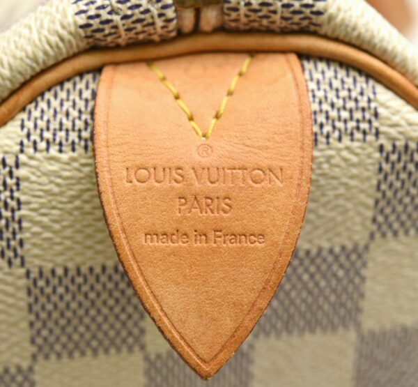 11640794 8 Louis Vuitton Speedy 30 Handbag Damier Azur Blue