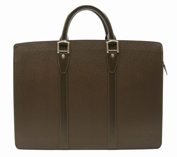 11640994 Louis Vuitton Porte de Cumin Briefcase Taiga Grizzly