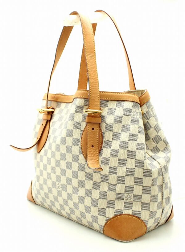 11641997 1 Louis Vuitton Hampstead MM Tote Bag Damier Azur White