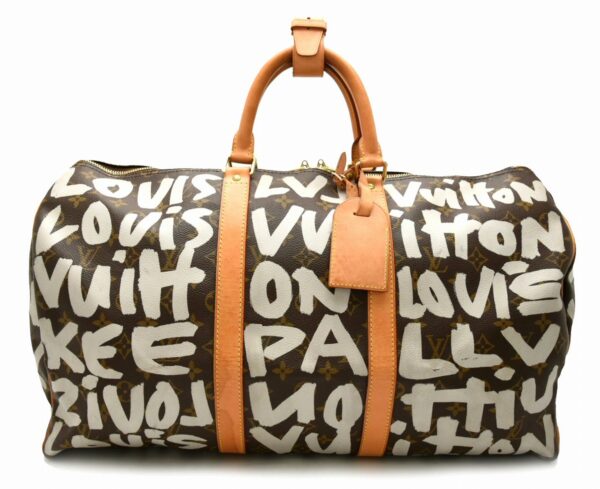 11642043 Louis Vuitton Graffiti Keepall 50 Bag Monogram Brown