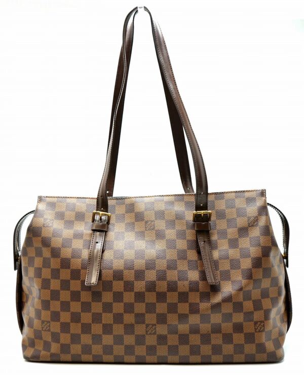 11642101 Louis Vuitton Chelsea Tote Bag Damier Brown