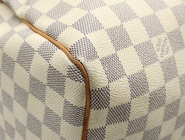 11642160 2 Louis Vuitton Speedy 30 Handbag Damier Azur White