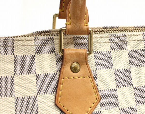 11642160 6 Louis Vuitton Speedy 30 Handbag Damier Azur White