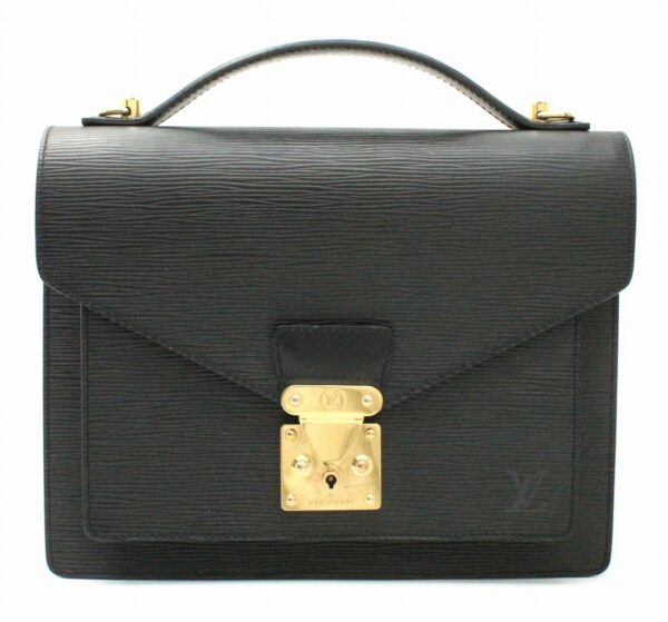 11642200 Louis Vuitton Monceau Bag Epi Black