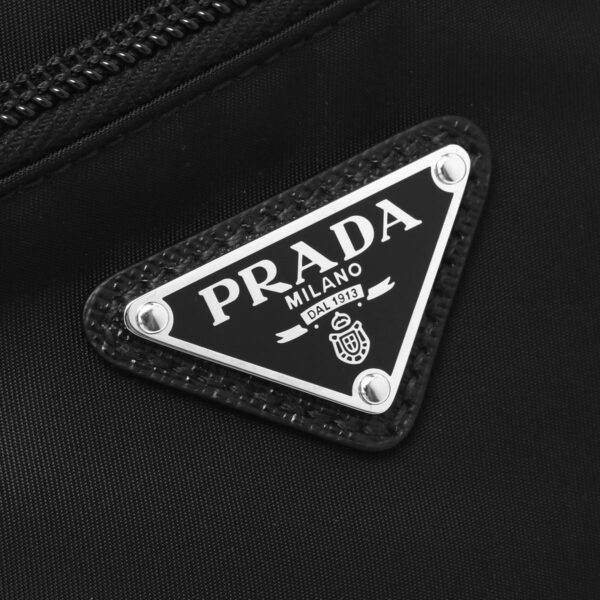 116495m5 Prada Tessuto Triangle Belt Bag Black