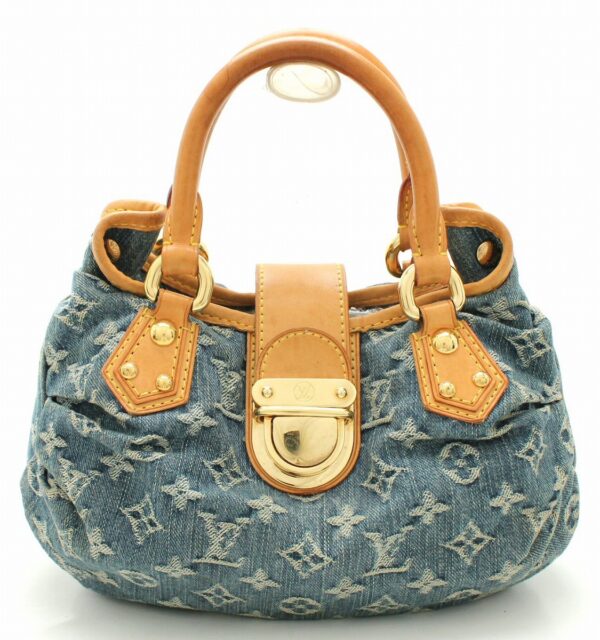 11650636 Louis Vuitton Pleaty Handbag Monogram Denim Blue