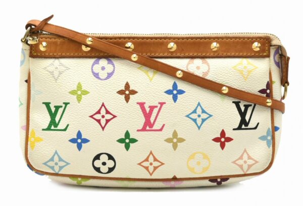 11650800 Louis Vuitton Pochette Accessories Pouch Multicolor White