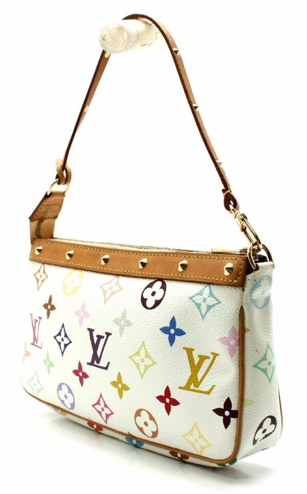 11650832 1 Louis Vuitton Pochette Accessories Pouch Monogram Multicolor White