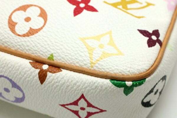 11650832 2 Louis Vuitton Pochette Accessories Pouch Monogram Multicolor White