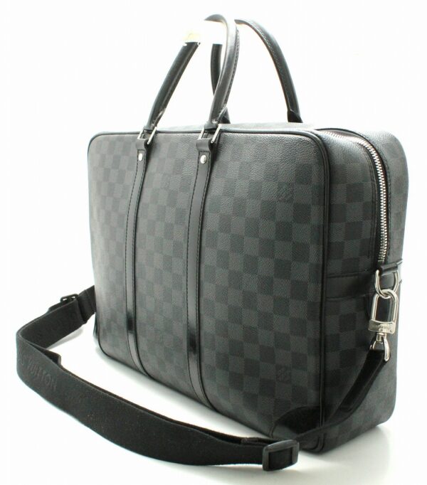 11650842 1 Louis Vuitton Porte de Cumin Voyage Business Bag Damier Graphite