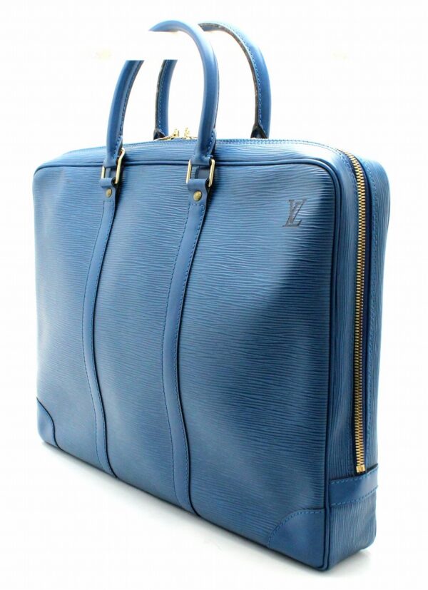 11651079 1 Louis Vuitton Voyage Business Bag Epi Blue