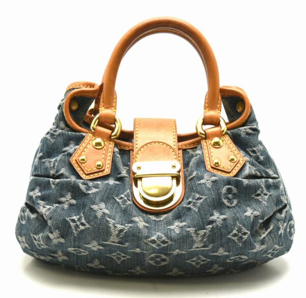 11651131 Louis Vuitton Pleaty Handbag Monogram Denim Blue