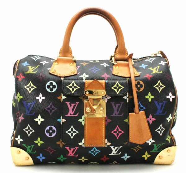 11651182 Louis Vuitton Speedy 30 Handbag Monogram Multicolor Black