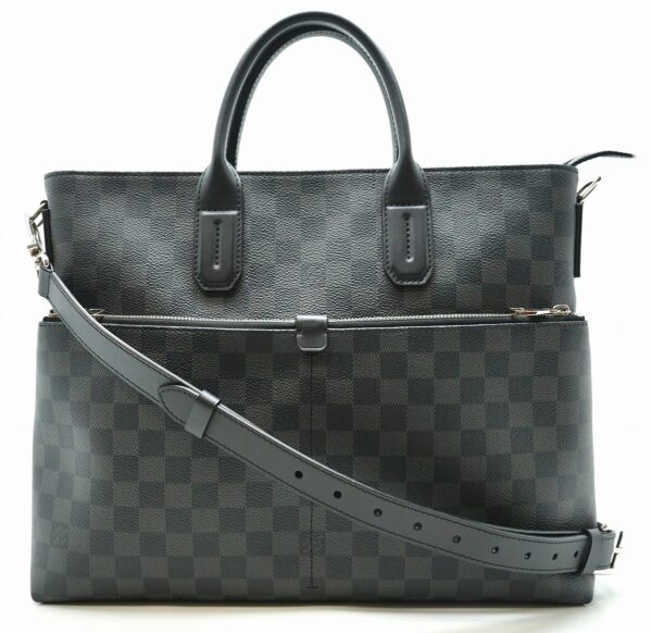 11651625 Louis Vuitton 7DW Shoulder Bag Damier Graphite Black