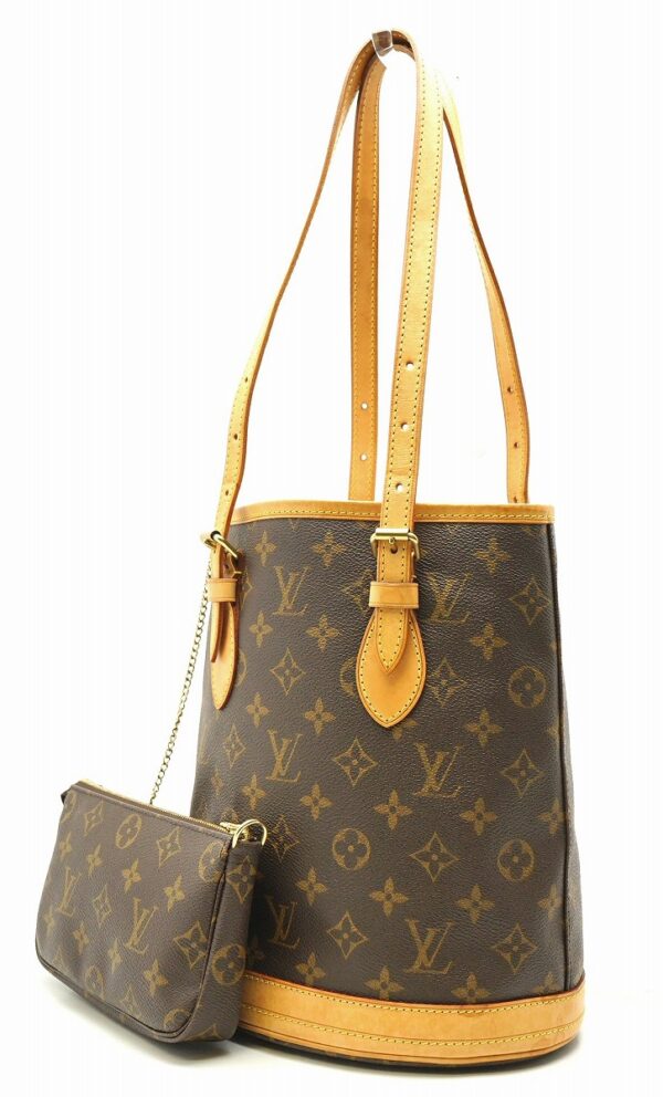 11660037 1 Louis Vuitton Petit Bucket Shoulder Bag Monogram Brown