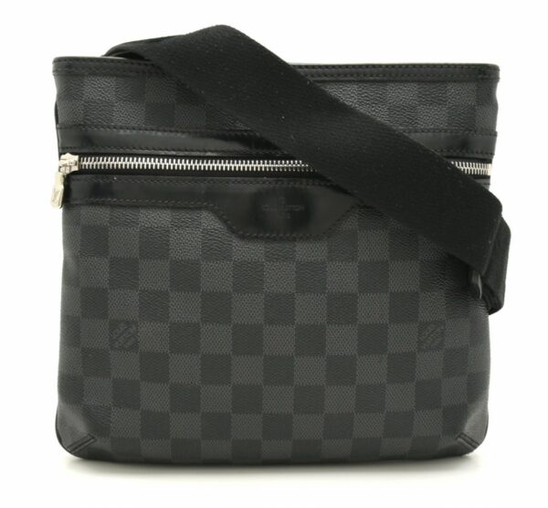 11660082 Louis Vuitton Thomas Shoulder Bag Damier Graphite Black