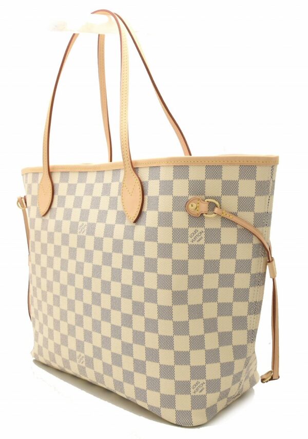 11660116 1 Louis Vuitton Neverfull MM Tote Bag Damier Azur Pink