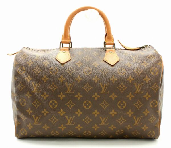 11661268 Louis Vuitton Monogram Speedy 35 Bag Canvas Brown