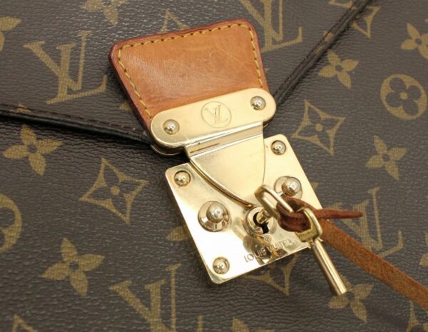 11661269 5 Louis Vuitton Monogram Serviette Conseil Briefcase Canvas Brown