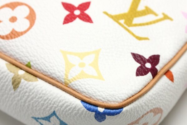 11661353 2 Louis Vuitton Multicolor Pochette Accessory Pouch Canvas White