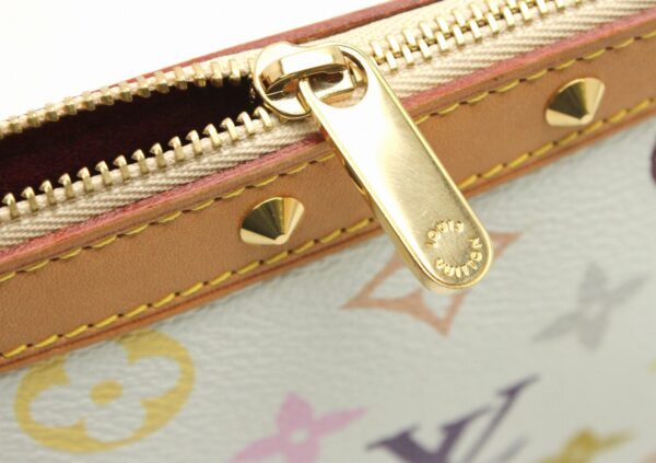 11661353 5 Louis Vuitton Multicolor Pochette Accessory Pouch Canvas White