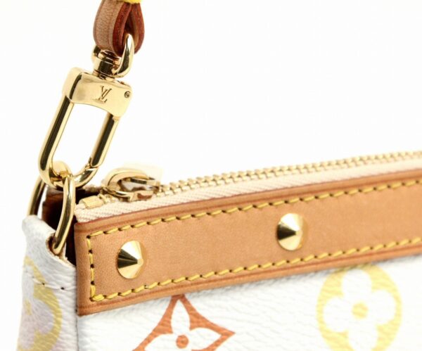 11661353 6 Louis Vuitton Multicolor Pochette Accessory Pouch Canvas White