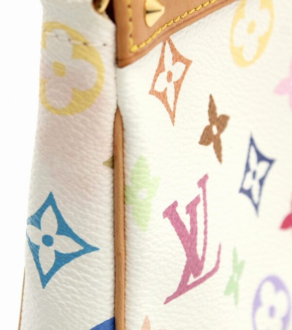 11661353 7 Louis Vuitton Multicolor Pochette Accessory Pouch Canvas White