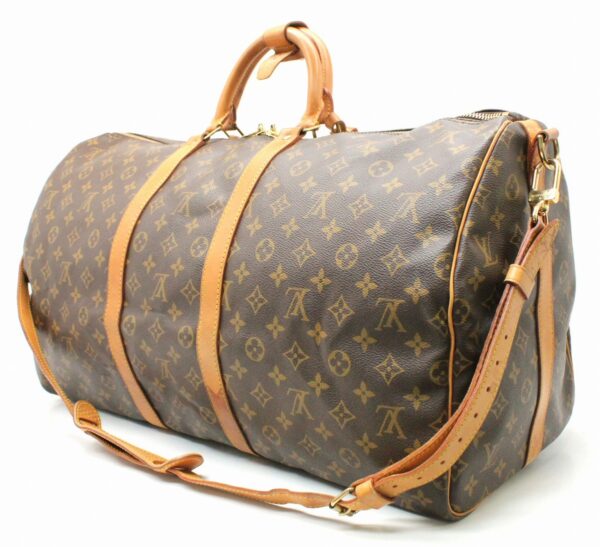 11661354 1 Louis Vuitton Monogram Keepall Bandouliere 55 Bag Canvas Brown