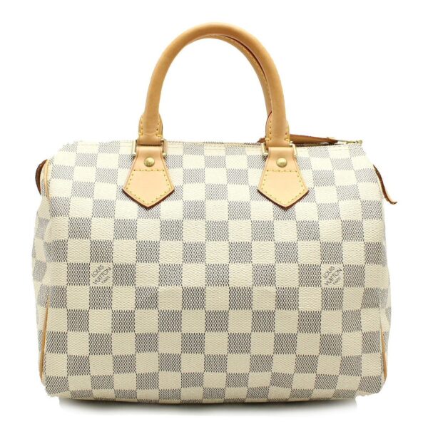 11661431 Louis Vuitton Damier Azur Speedy 25 Handbag Canvas White