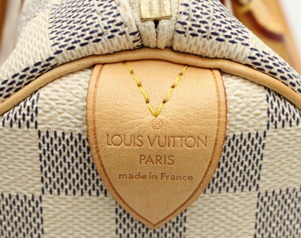 11661431 8 Louis Vuitton Damier Azur Speedy 25 Handbag Canvas White