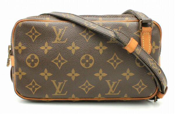 11661443 Louis Vuitton Monogram Marly Bandouliere Pochette Canvas Brown