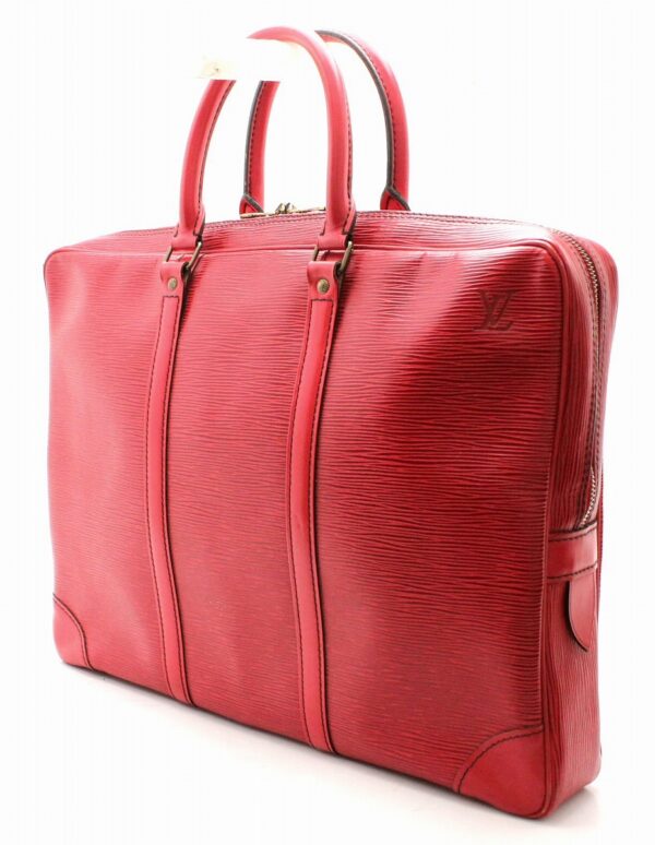 11661596 1 Louis Vuitton Epi Voyage PDV Briefcase Leather Red