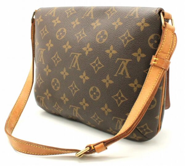 11661609 1 Louis Vuitton Monogram Musette Tango Shoulder Bag Canvas Brown