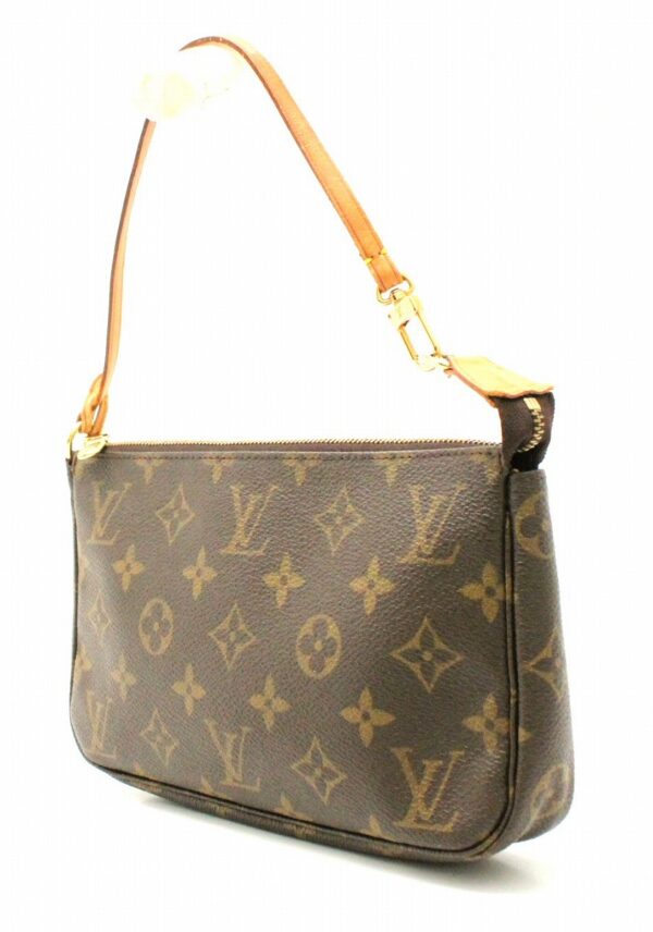 11661806 1 Louis Vuitton Monogram Pochette Accessory Pouch Canvas Brown