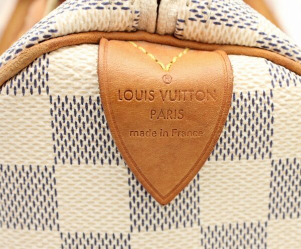 11661851 8 Louis Vuitton Damier Azur Speedy 25 Bag Canvas White