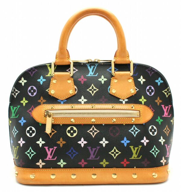 11661946 Louis Vuitton Monogram Multicolor Alma Handbag Canvas Black