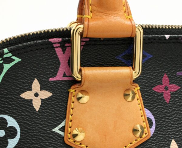 11661946 6 Louis Vuitton Monogram Multicolor Alma Handbag Canvas Black