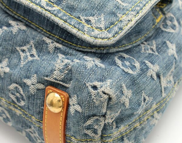 11662010 2 Louis Vuitton Monogram Denim Baggy GM Shoulder Bag Denim Blue