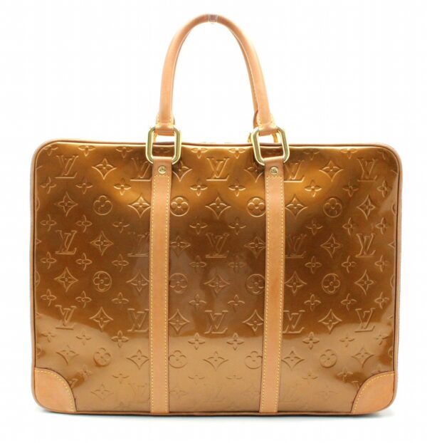 11662162 Louis Vuitton Vernis Van Damme Business Bag Leather Bronze