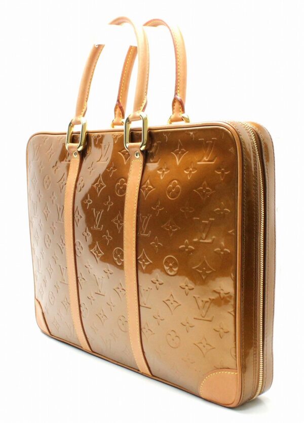 11662162 1 Louis Vuitton Vernis Van Damme Business Bag Leather Bronze