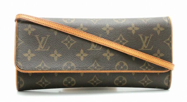 11662192 Louis Vuitton Monogram Pochette Twin GM Shoulder Bag Canvas Brown