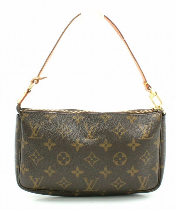 11662193 Louis Vuitton Monogram Pochette Accessory Pouch Canvas Brown