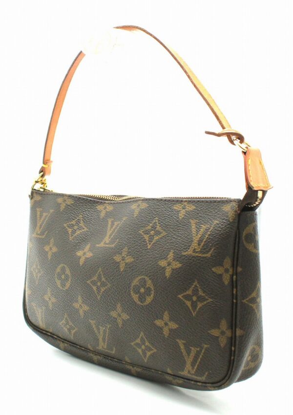 11662193 1 Louis Vuitton Monogram Pochette Accessory Pouch Canvas Brown