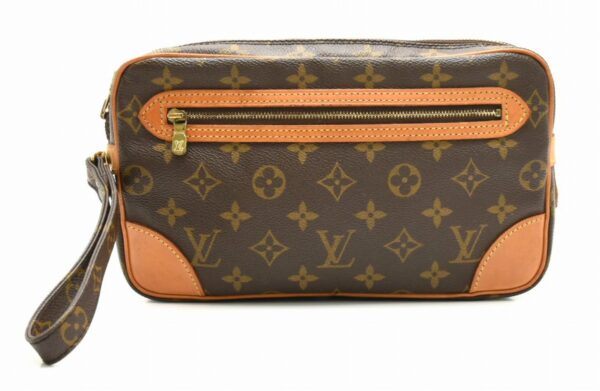 11662198 Louis Vuitton Monogram Marly Dragonne Clutch Bag Canvas Brown