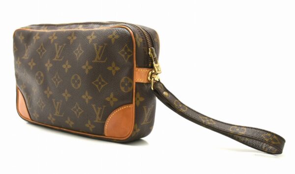 11662198 1 Louis Vuitton Monogram Marly Dragonne Clutch Bag Canvas Brown