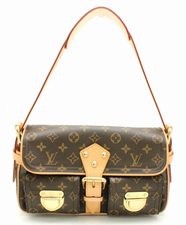 11662217 Louis Vuitton Monogram Hudson PM Shoulder Bag Canvas Brown